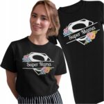 SUPER MAMA- koszulka z nadrukiem - obrazek 2