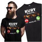 Koszulka T-shirt KURY DZWONIĄ- koszulka z nadrukiem - obrazek 2