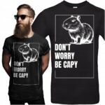 KAPIBARA DON'T WORRY BE CAPY- koszulka z nadrukiem - obrazek 2