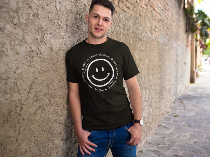 WEŹ SIĘ K#RWA UŚMIECHNIJ- koszulka z nadrukiem - obrazek 5