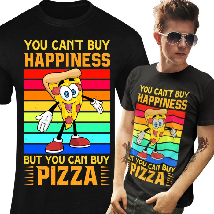 HAPPINESS PIZZA- koszulka z nadrukiem - obrazek 2