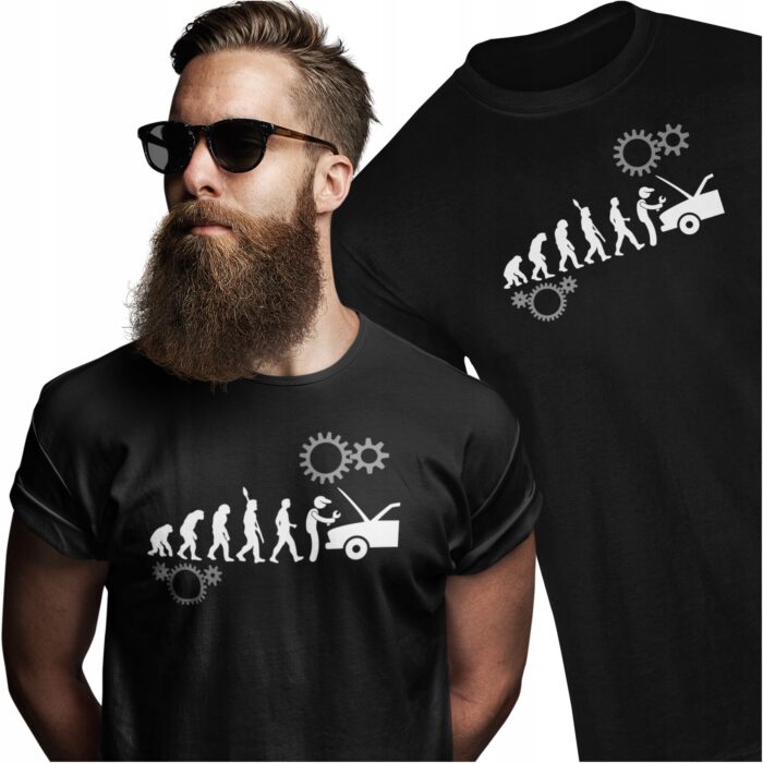 EWOLUCJA MECHANIKA- koszulka z nadrukiem - obrazek 2