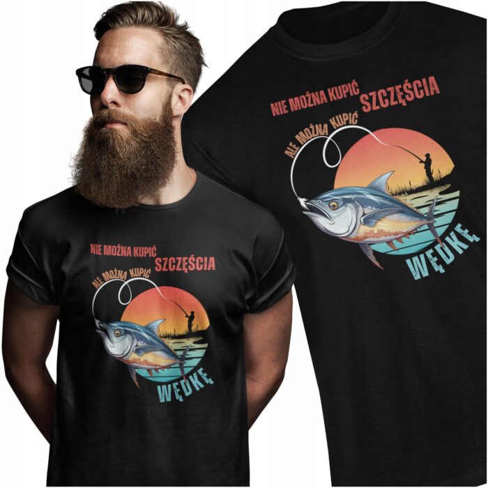 DLA WĘDKARZA- koszulka z nadrukiem - obrazek 2