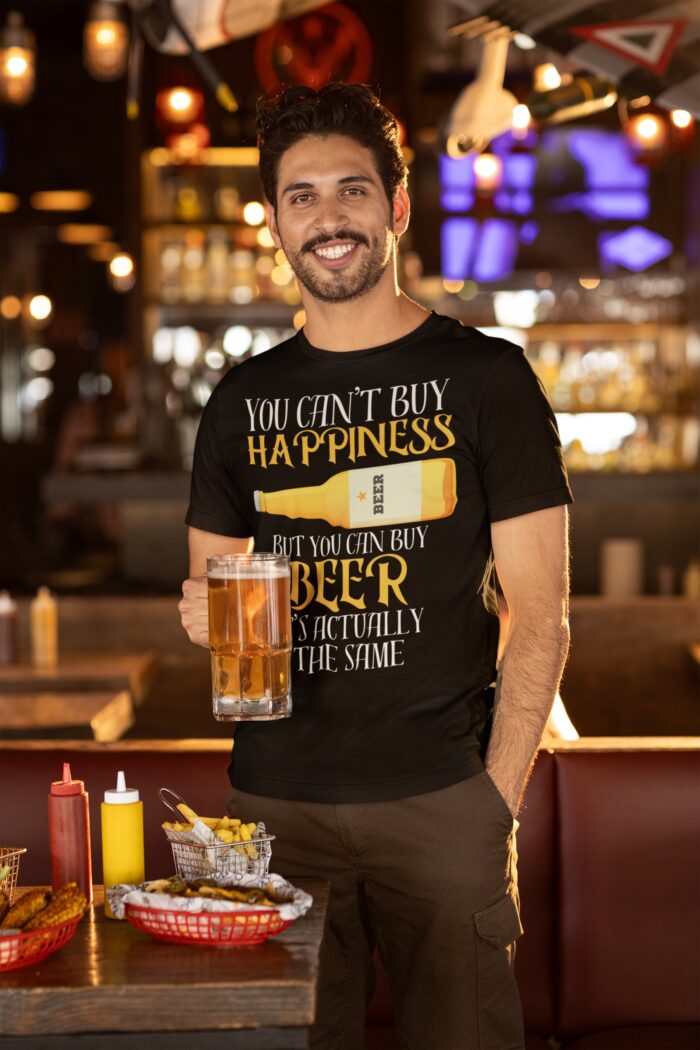HAPPINESS BEER piwo- koszulka z nadrukiem - obrazek 3