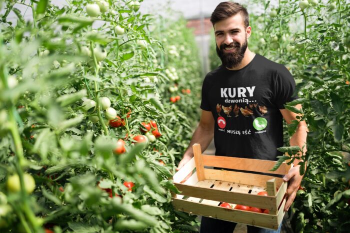 Koszulka T-shirt KURY DZWONIĄ- koszulka z nadrukiem - obrazek 3