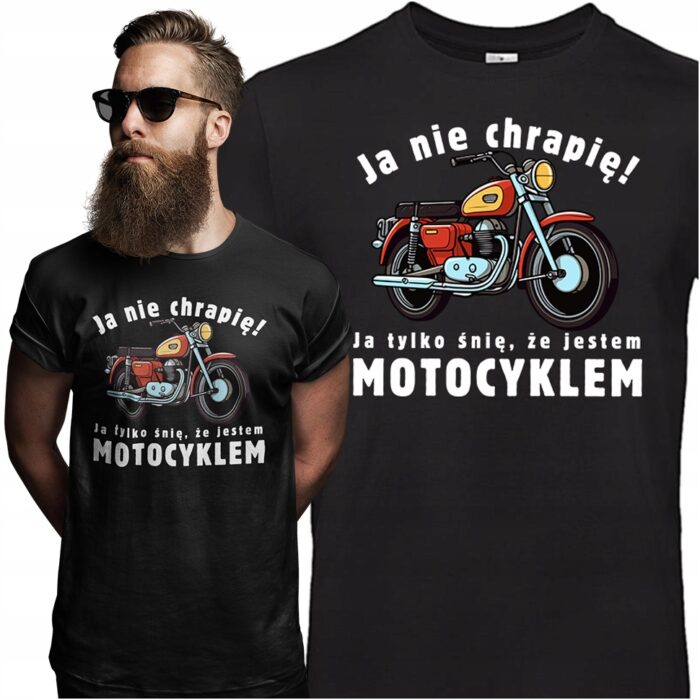 Koszulka T-shirt dla MOTOCYKLISTY- koszulka z nadrukiem - obrazek 2