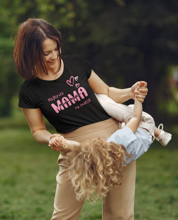 NAJLEPSZA MAMA NA ŚWIECIE- koszulka z nadrukiem - obrazek 3