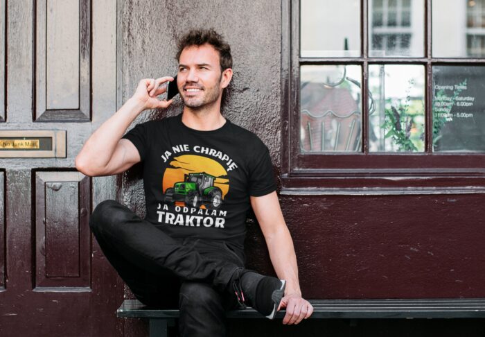 Koszulka T-shirt  JA NIE CHRAPIĘ- koszulka z nadrukiem - obrazek 3