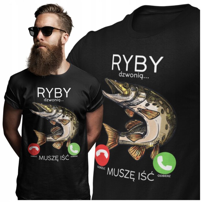 Koszulka T-shirt PREZENT DLA WĘDKARZA - obrazek 2