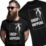 SHEEP HAPPENS- koszulka z nadrukiem - obrazek 2