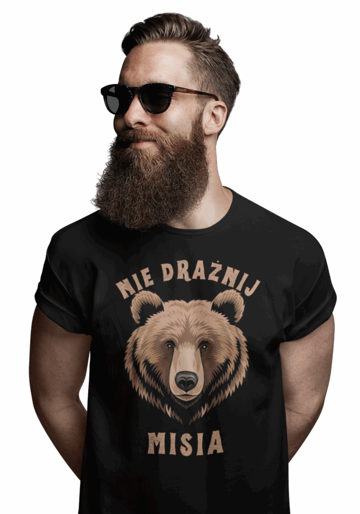 Nie drażnij misia- koszulka z nadrukiem - obrazek 3