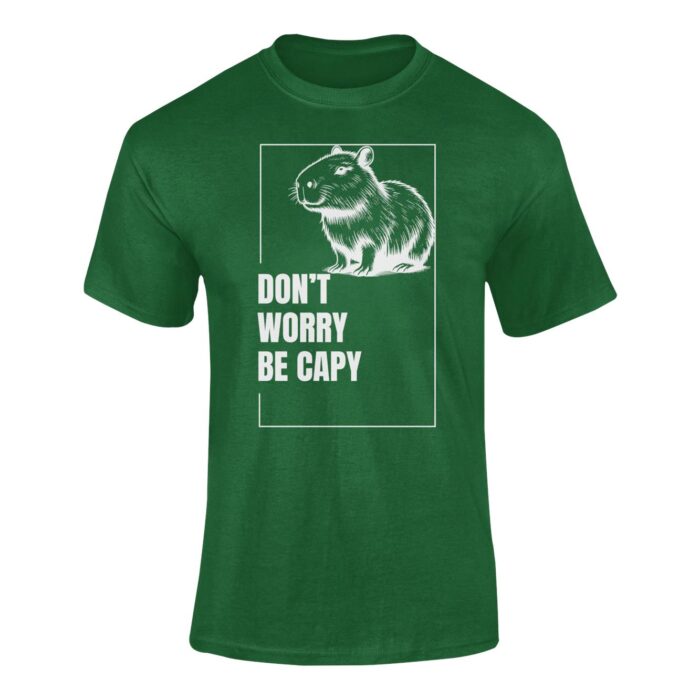 KAPIBARA DON'T WORRY BE CAPY- koszulka z nadrukiem - obrazek 7