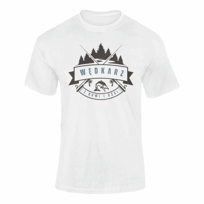 WĘDKARZ Z KRWI I OŚCI- koszulka z nadrukiem - obrazek 6