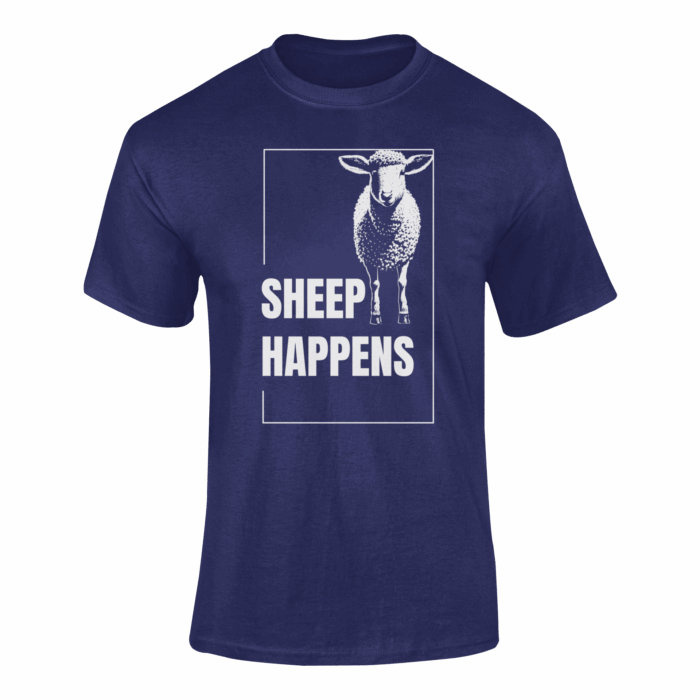 SHEEP HAPPENS- koszulka z nadrukiem - obrazek 6