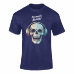 CZASZKA NO MUSIC NO LIFE- koszulka z nadrukiem - obrazek 7