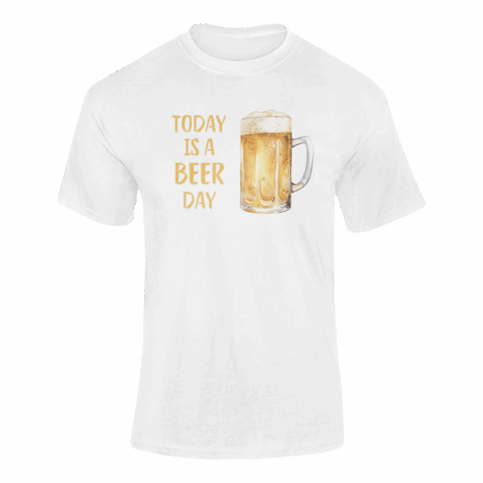 TODAY IS A BEER DAY- koszulka z nadrukiem - obrazek 5