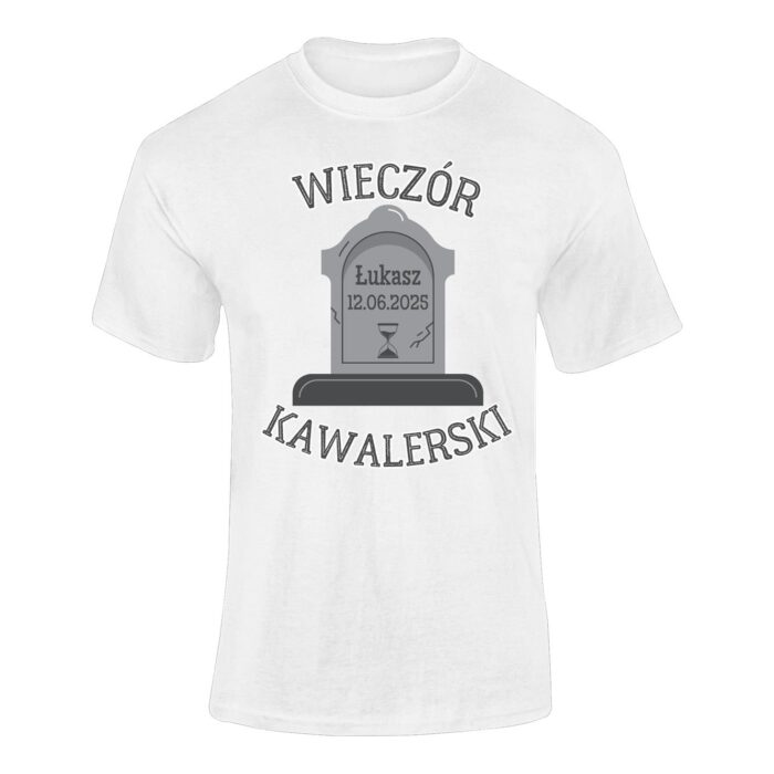WIECZÓR KAWALERSKI+ dowolna data RIP PANA MŁODEGO- koszulka z nadrukiem - obrazek 5