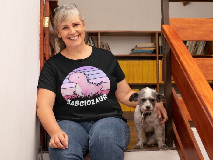 BABCIOZAUR- koszulka z nadrukiem - obrazek 4