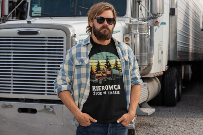 KIEROWCA ŻYJE W TRASIE- koszulka z nadrukiem - obrazek 4