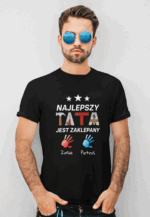 NAJLEPSZY TATA +IMIĘ DZIECKA- koszulka z nadrukiem - obrazek 2