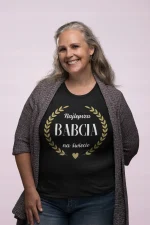 Koszulka damska DLA BABCI prezent NA DZIEŃ BABCI I DZIADKA bawełna 100% S - obrazek 4