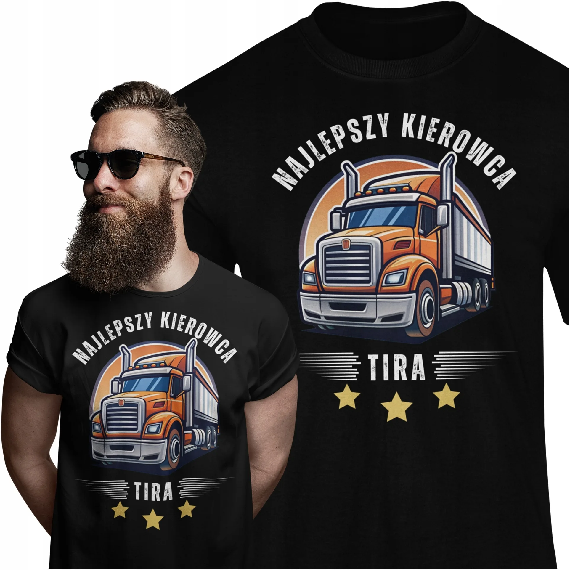 17192800163-1 Koszulka męska t-shirt prezent dla KIEROWCY TIRA ciężarówki bawełna 100% S - obrazek 1