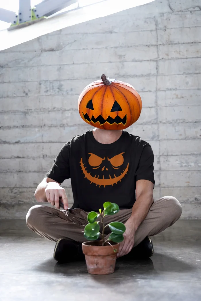 Koszulka męska t-shirt na HALLOWEEN horror smile dynia strój na imprezę - obrazek 3