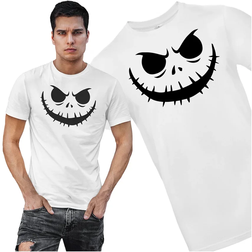 17192806376-1 Koszulka męska t-shirt na HALLOWEEN dynia horror smile strój na imprezę - obrazek 1