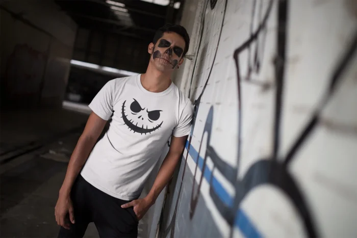 Koszulka męska t-shirt na HALLOWEEN dynia horror smile strój na imprezę - obrazek 3