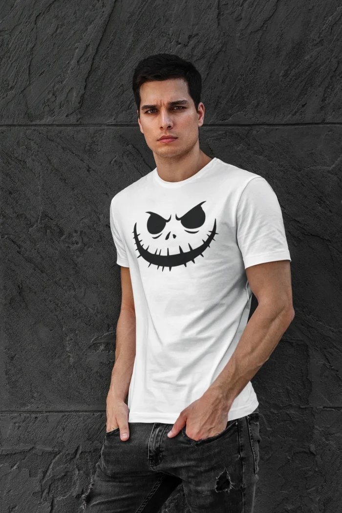 Koszulka męska t-shirt na HALLOWEEN dynia horror smile strój na imprezę - obrazek 4