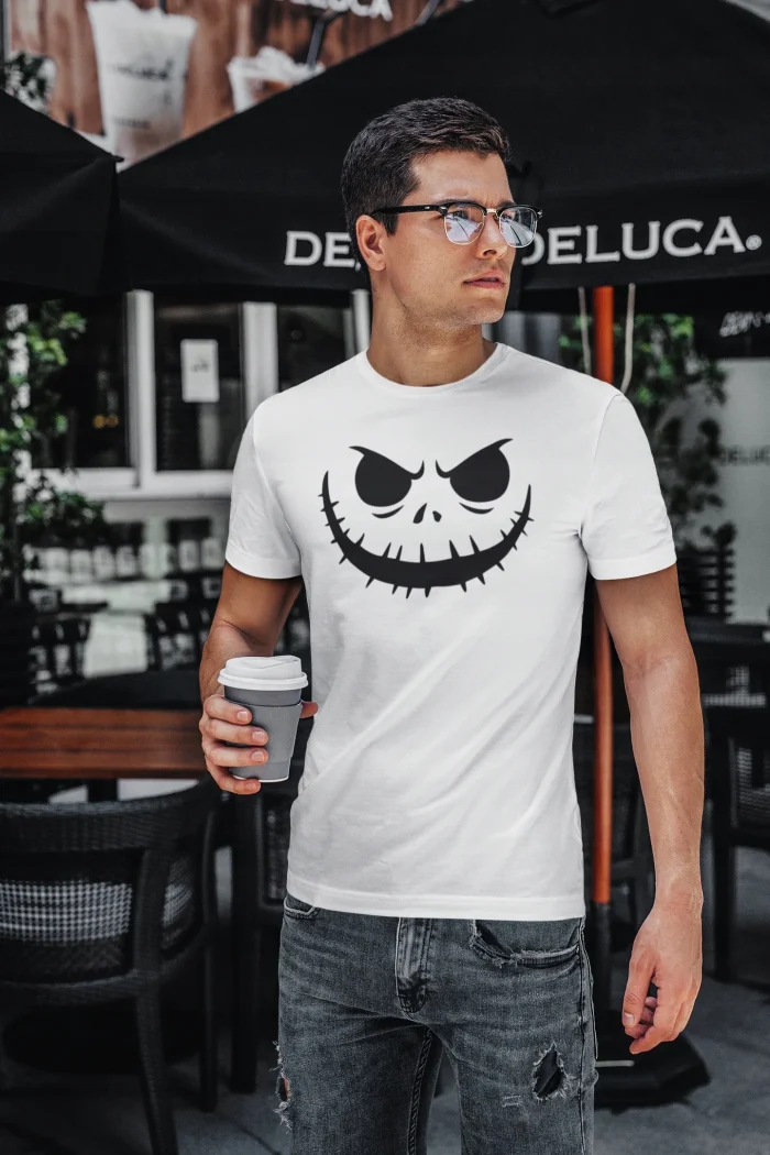 Koszulka męska t-shirt na HALLOWEEN dynia horror smile strój na imprezę - obrazek 5