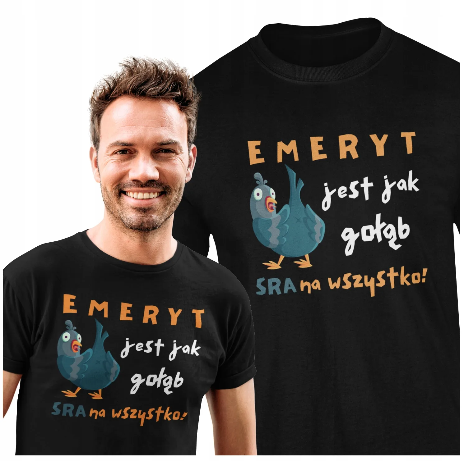 17192833839-1 Koszulka T-shirt GENIALNY PREZENT NA EMERYTURE | WYSOKA JAKOŚĆ - obrazek 1