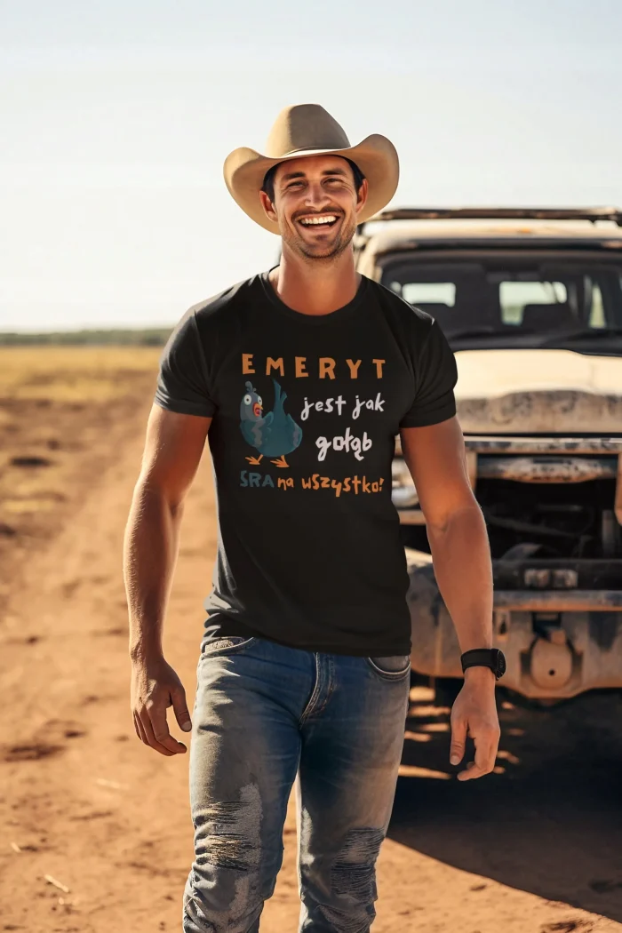 Koszulka T-shirt GENIALNY PREZENT NA EMERYTURE | WYSOKA JAKOŚĆ - obrazek 2