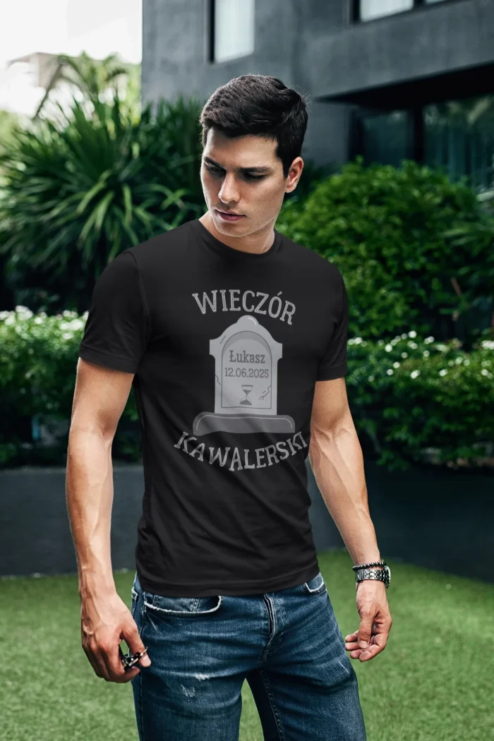 Koszulka T-shirt WIECZÓR KAWALERSKI impreza RIP PANA MŁODEGO - obrazek 2