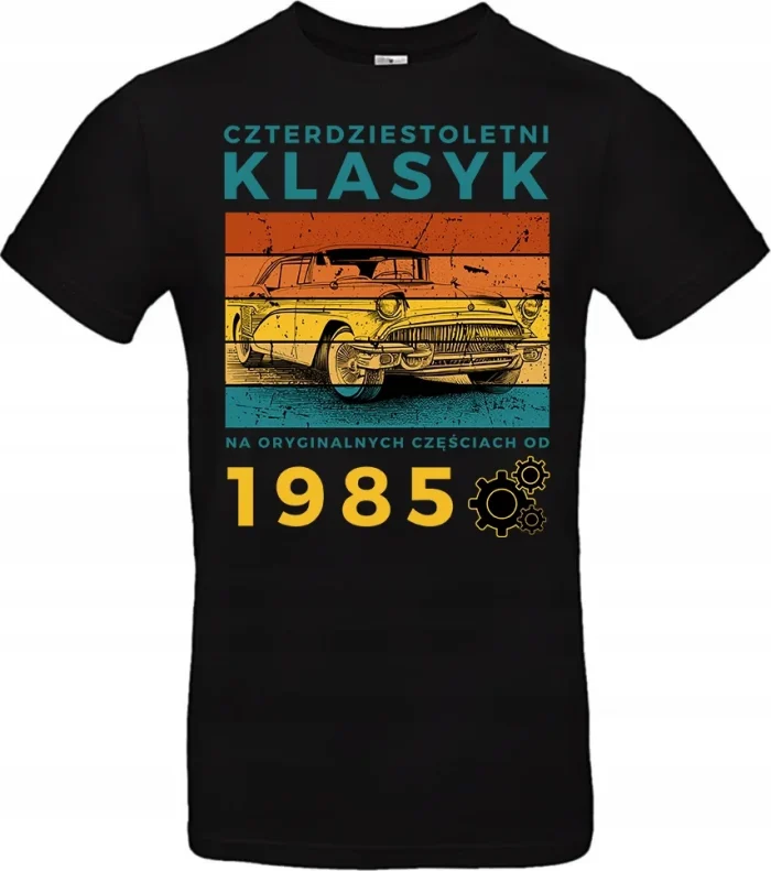 Koszulka prezent na 40 urodziny CZTERDZIESTKĘ | 50-tke | 60-tke | 70-te S - obrazek 2