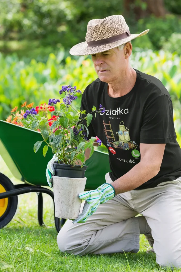 Koszulka T-shirt PREZENT DLA DZIAŁKOWCA OGRODNIKA dla niego ojca męża S - obrazek 3