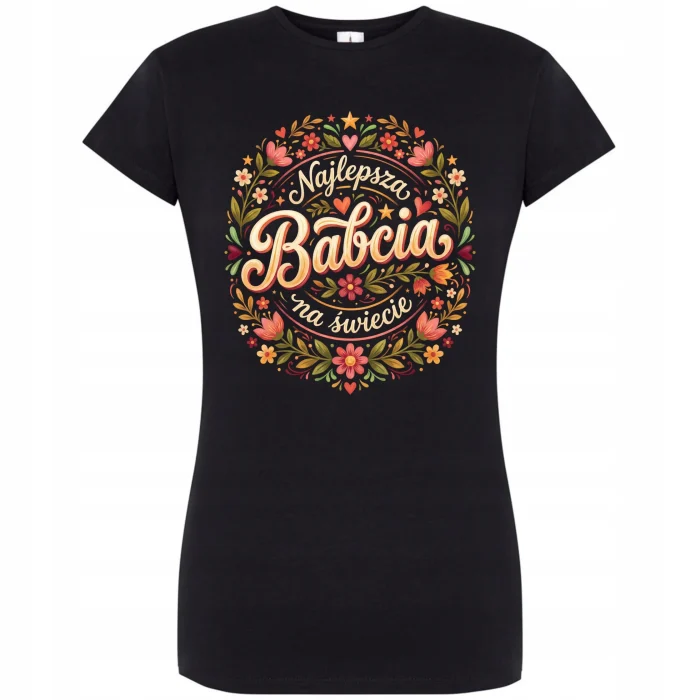 PREZENT DLA BABCI NA DZIEŃ BABCI T-SHIRT DAMSKI NA ŚWIĘTA URODZINY IMIENINY - obrazek 3