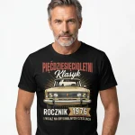 Koszulka PREZENT NA 50 LAT DLA MĘŻCZYZNY URODZINY ROCZNIK 1976 FIAT KLASYK - obrazek 2