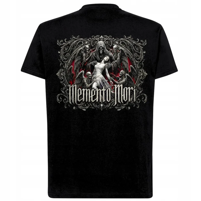 Koszulka Męska T-shirt MEMENTO MORI Gotyk Śmierć Czaszki Mroczna - obrazek 2