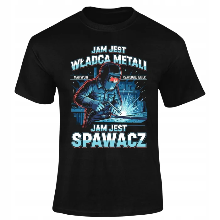 PREZENT DLA SPAWACZA KOSZULKA MĘSKA WŁADCA METALI SPAWALNICZY PREZENT - obrazek 2