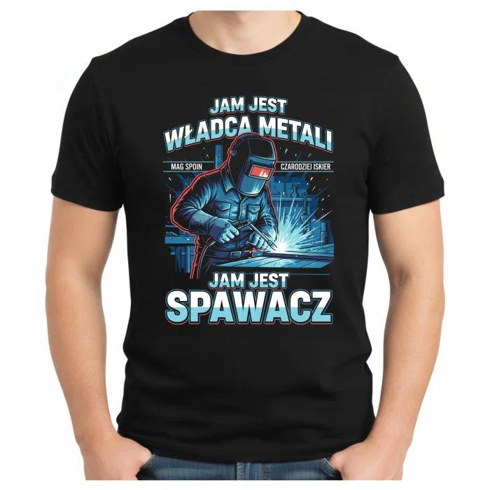 PREZENT DLA SPAWACZA KOSZULKA MĘSKA WŁADCA METALI SPAWALNICZY PREZENT - obrazek 3