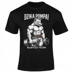 KOSZULKA TSHIRT NA SIŁOWNIE MĘSKA "DZIKA POMPA" ŚMIESZNA SPORTOWA GYM - obrazek 2