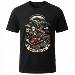 Koszulka Tshirt czarna 100% Bawełna Japonia Tokyo Mnich Zen Bonsai Spokój - obrazek 2