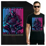 Koszulka Tshirt czarna 100% Bawełna Japonia Tokyo Samuraj Bushido