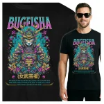 Koszulka Tshirt czarna 100% Bawełna Japonia Tokyo Samurai Wojowniczka