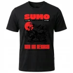 Koszulka Tshirt czarna 100% Bawełna Japonia Tokyo Sumo Zapaśnicy Manga - obrazek 2
