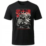 Koszulka Tshirt czarna 100% Bawełna Japonia Tokyo Samuraj Tygrys Bushido - obrazek 2
