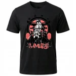 Koszulka Tshirt czarna 100% Bawełna Japonia Tokyo Samurai Wojownik Katana - obrazek 2