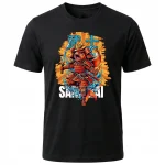 Koszulka Tshirt czarna 100% Bawełna Japonia Tokyo Samurai Ryba Koi - obrazek 2