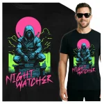 Koszulka Tshirt czarna 100% Bawełna Japonia Tokyo Ninja Neon Streetwear
